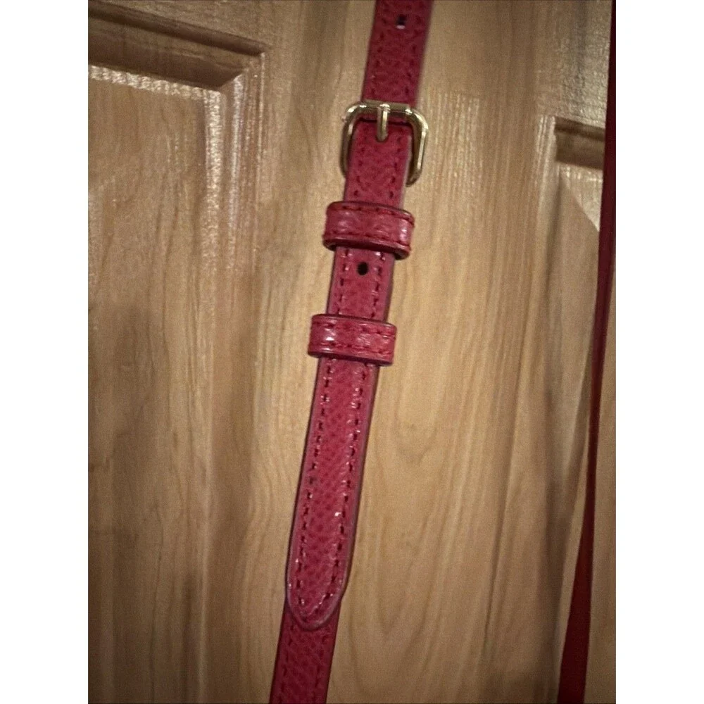 Coach North South Crossbody Bag-Red w/ Adjustable Strap Gold Hardware.Excellent!